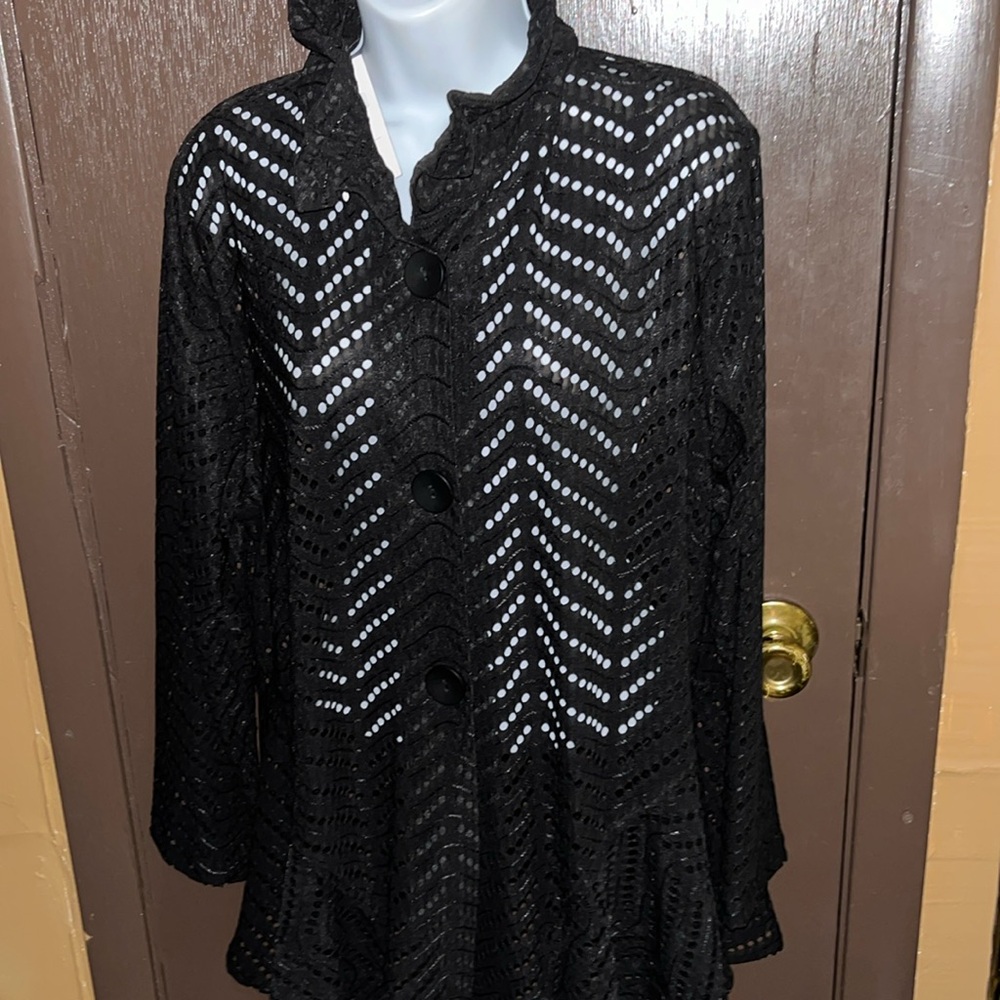 NWT- DAMEE INC. BLACK DRESS LONG SLEEVED (SZ. XL)
